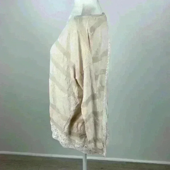 Free People Tan V-Neck Long Sleeve Top Size M - Picture 3 of 11